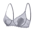 thumbnail image 4 of HBGVBA Women's Push Up Bras Summer Thin Lace Solid Color Breathable No Underwire Supportive Bra, 4 of 5