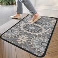 thumbnail image 4 of Gray Floral Mandala and Leaf Pattern Door Rugs,Washable Non Slip Door Mats Indoor,Decorative Door Mats,Entry Mat Indoor for Entrance,Bedroom,Kitchen,Bathroom,30"x17", 4 of 6