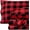 02 - Buffalo Plaid - Red/Black, variant on Flannel Sheet Set 100% Cotton, Velvety Soft Heavyweight - Double Brushed Flannel - Deep Pocket (Twin XL, Heathered Light Grey)