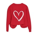 thumbnail image 5 of Valentine'S Sweatshirt For Women Cute Love Heart Shirts Casual Long Sleeve Valentine Sweat Shirts Fashion Tops, 5 of 6