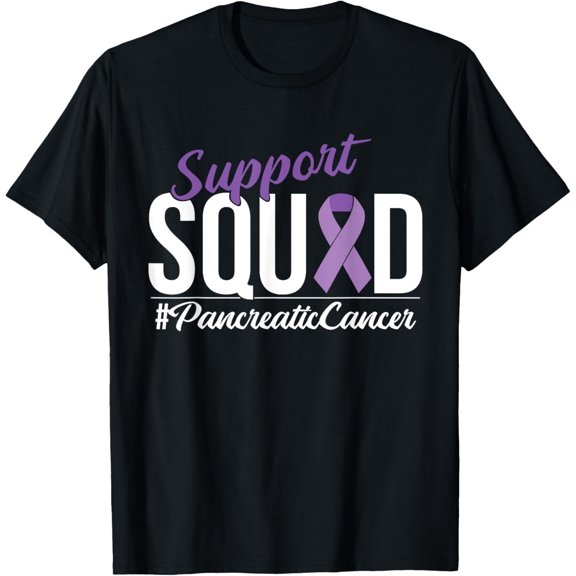 men and women can wear,Support Squad Cancer Pancreatic Cancer Awareness T-Shirt
