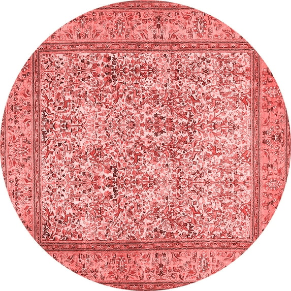 Ahgly Company Indoor Round Persian Red Traditional Area Rugs, 3' Round