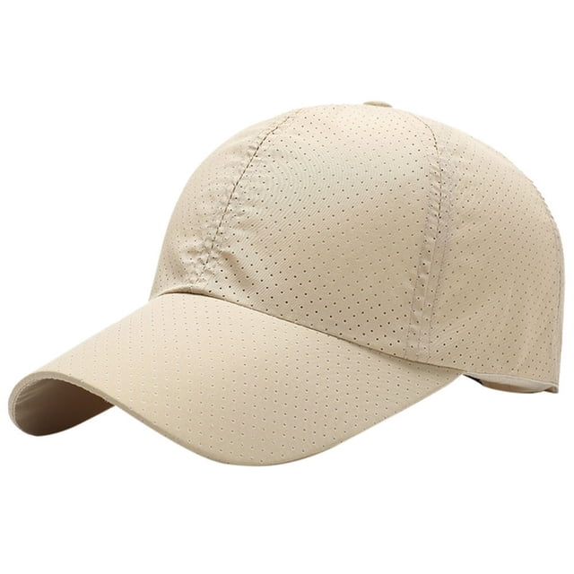 Outdoor Sport Running Baseball Mesh Hat Men Quick-drying Summer Visor Cap Beige