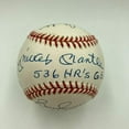 thumbnail image 2 of Extraordinary Mickey Mantle 536 HR's Yankees Gold Glove Signed Baseball PSA DNA, 2 of 10