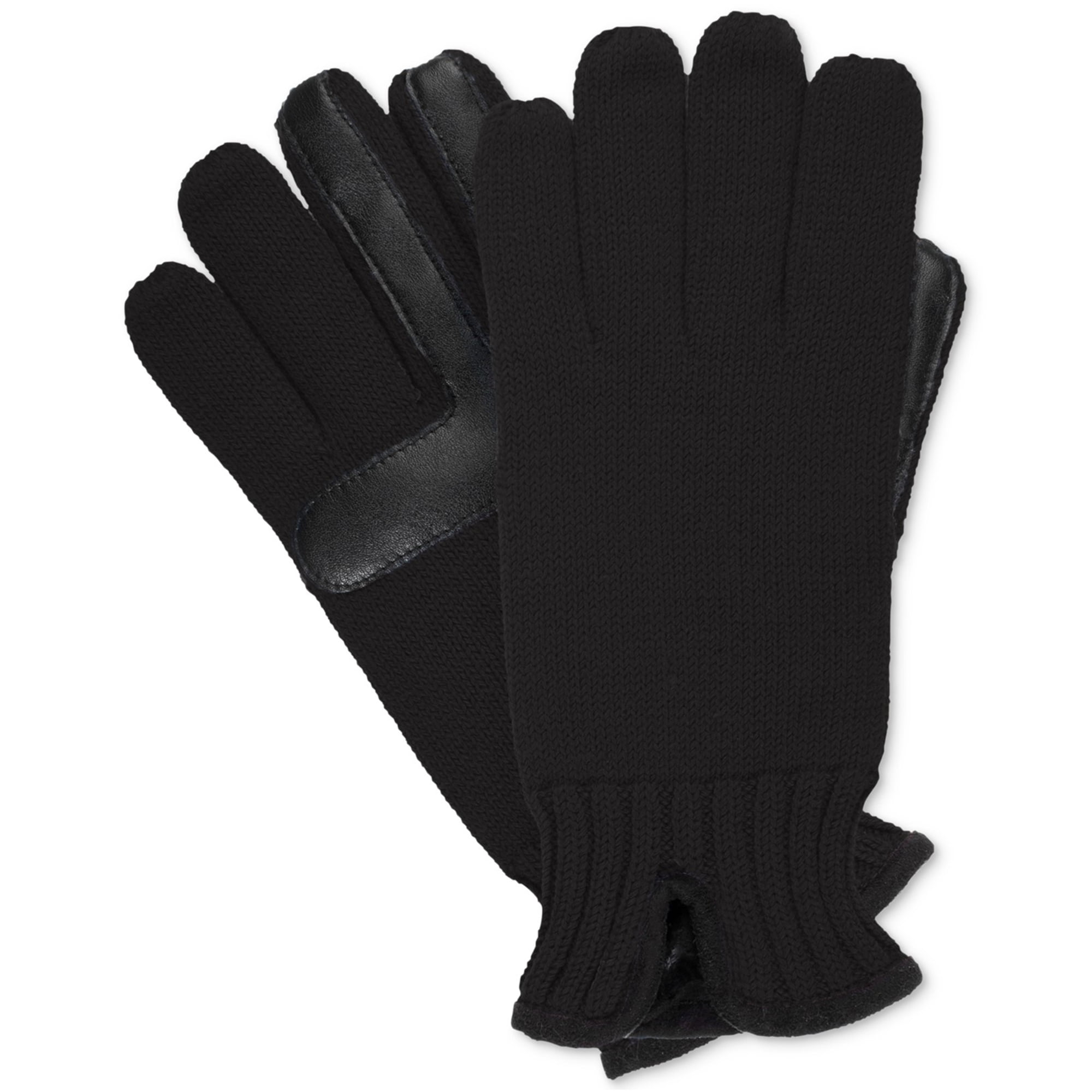 Isotoner Mens Smartdri+ Smartouch+ Gloves, Black, One Size - Walmart.com