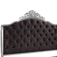 thumbnail image 2 of Benjara Queen Bed with Padded Headboard, Brown and Silver, 2 of 5