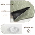 thumbnail image 6 of 2'x6' Rug Runners for Hallways Kitchen, Sage Green Ombre Non Slip Entryway Beside Floor Carpet Runner, Modern Geometric Rhombus Striped Washable Laundry Room Bedroom Throw Rugs Mat for Family Pet, 6 of 8