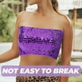 thumbnail image 4 of unbranded Top Corto Morado De Lentejuelas Para Mujer Para Conciertos Y Fiestas, 4 of 6