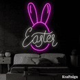 thumbnail image 2 of Craftnamesign Easter Neon Sign, Rabbit Egg LED Sign, Easter Day Decor, 2 of 4