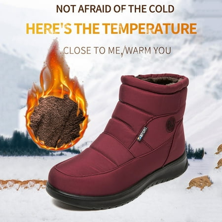 

eczipvz Womens Shoes Women s Boots Soled Colorblock Wedges Shoes Short Fashion Thick women s boots Boots for Women Heel ( 9)
