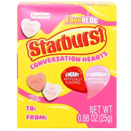 Starburst Valentines Fave Red Conversation Hearts .88oz Box
