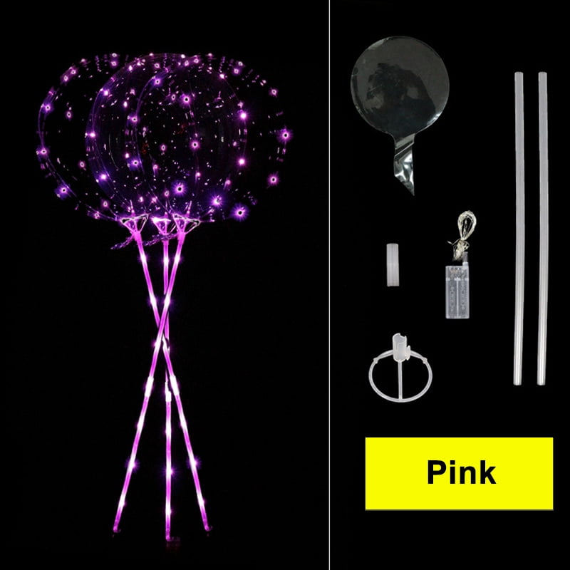 Reusable Luminous LED Balloon Round Clear Balloon Birthday Party