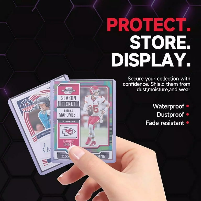 Ultra pro 2000ct Top Loader 3 "X4", Trading Card Sports Card holder，Baseball card protector Hard plastic, (1000 hard card + 1000 soft card)