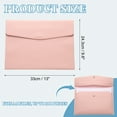 thumbnail image 2 of Uxcell PU Soft Leather A4 File Folder, Document Holder Waterproof Envelope Folder Case with Snap Closure Pink, 2 of 7