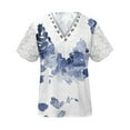 thumbnail image 4 of Aloohaidyvio Sexy Tops for Women,Womens Summer Regular Short Sleeves V Neck Button Top, 4 of 5