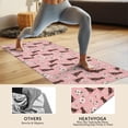 thumbnail image 4 of 70x26 Inch Yoga Towel, Sweat Absorbent Non-Slip Mat for Hot Yoga, Pilates & Fitness,Labrador Floral Pink Pattern, 4 of 5
