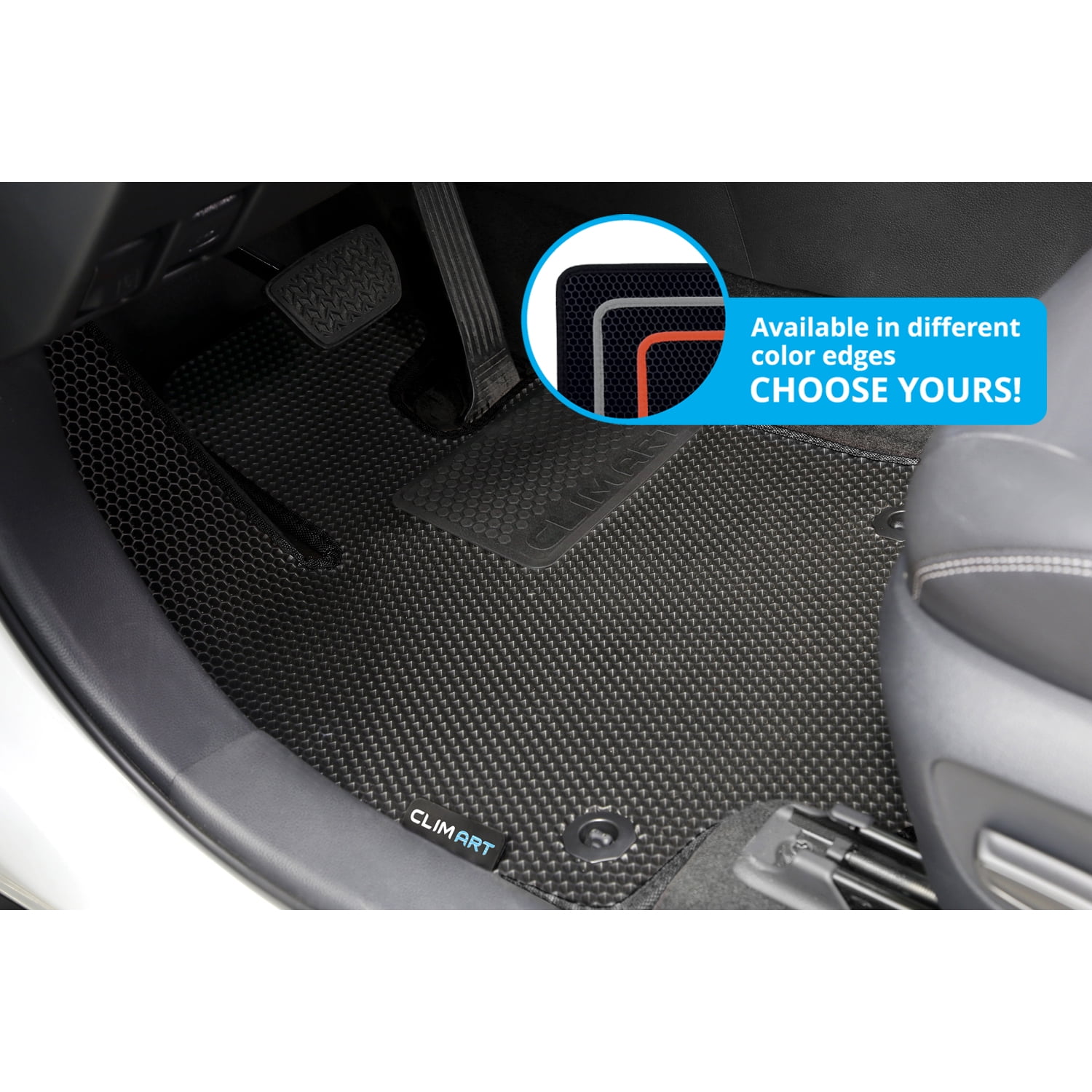 CLIM ART All-Weather Car Floor Mats Compatible with Toyota RAV4 2019-2025, Custom-Fit Heavy-Duty Floor Liners for Cars & SUVs, Car Accessories for Men & Women, Black - FL011319014