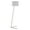 Silver, variant on Evelyn&Zoe Markos Tilted Floor Lamp with Fabric Shade, Brass/White