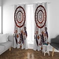 thumbnail image 3 of Coolnut Window Curtain Panels Mandala Gemstones and Feathers Grommet Top Room Darkening Thermal Insulated Blackout Window Treatment Drapes 2 Panels W55 x L84 In, 3 of 6