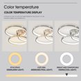 thumbnail image 4 of Jopath 20" Modern Dimmable LED Ceiling Light Fixture, Circular 3-Ring Design, Contemporary Brushed Nickel Finish for Living Room, Bedroom & Office, 4 of 8