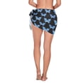 thumbnail image 3 of Beach Mini Dress Blue White Butterflies Swimsuit Coverup for Women Swimwear Cover Ups Short Triangle Beach Skirt M, 3 of 8