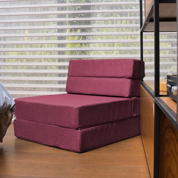 Sofá Cama Plegable - Individual - Vino MEMORY FOAM HOME SOFA CAMA COZY