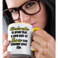 thumbnail image 2 of 3drose, Cinderella Proof That a New Pair of Shoes Can Change Your Life Yellow, 15oz Two-tone Yellow Mug, 2 of 6