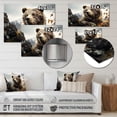 thumbnail image 4 of Designart "Bear Monochrome horizon Photography" Animals Metal Art Living Room, 4 of 5