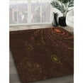 thumbnail image 2 of Ahgly Company Indoor Square Patterned Blood Red Brown Area Rugs, 3' Square, 2 of 6
