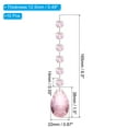 thumbnail image 2 of Uxcell Teardrop Crystal Chandelier Pendants Beads, 10 Pack 165mm Length 38mm Chandelier Prisms Parts Ornaments Hanging Beads for DIY Arts Crafts Decoration, Pink, 2 of 7
