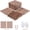 Brown, variant on 44 Pack  Plastic Interlocking Deck Tiles,(12pcs Edge Trim+4pcs Corner)Outdoor Patio Flooring, 12"x12" Interlocking Decking Tile Outdoor All Weather Use, Waterproof Patio Pavers for Pool Balco
