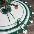 thumbnail image 5 of Nkmbld Large Christmas Tree Skirt Christmas Tree Bottom Decoration Collar Knitted Green Christmas Tree Skirt for Indoor Outdoor Christmas Decorations, Green, 5 of 8
