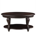thumbnail image 2 of Classic Oval Wood Coffee Table, 2-Tier Cocktail Table With Open Storage Shelf for Living Room Office, 2 of 7