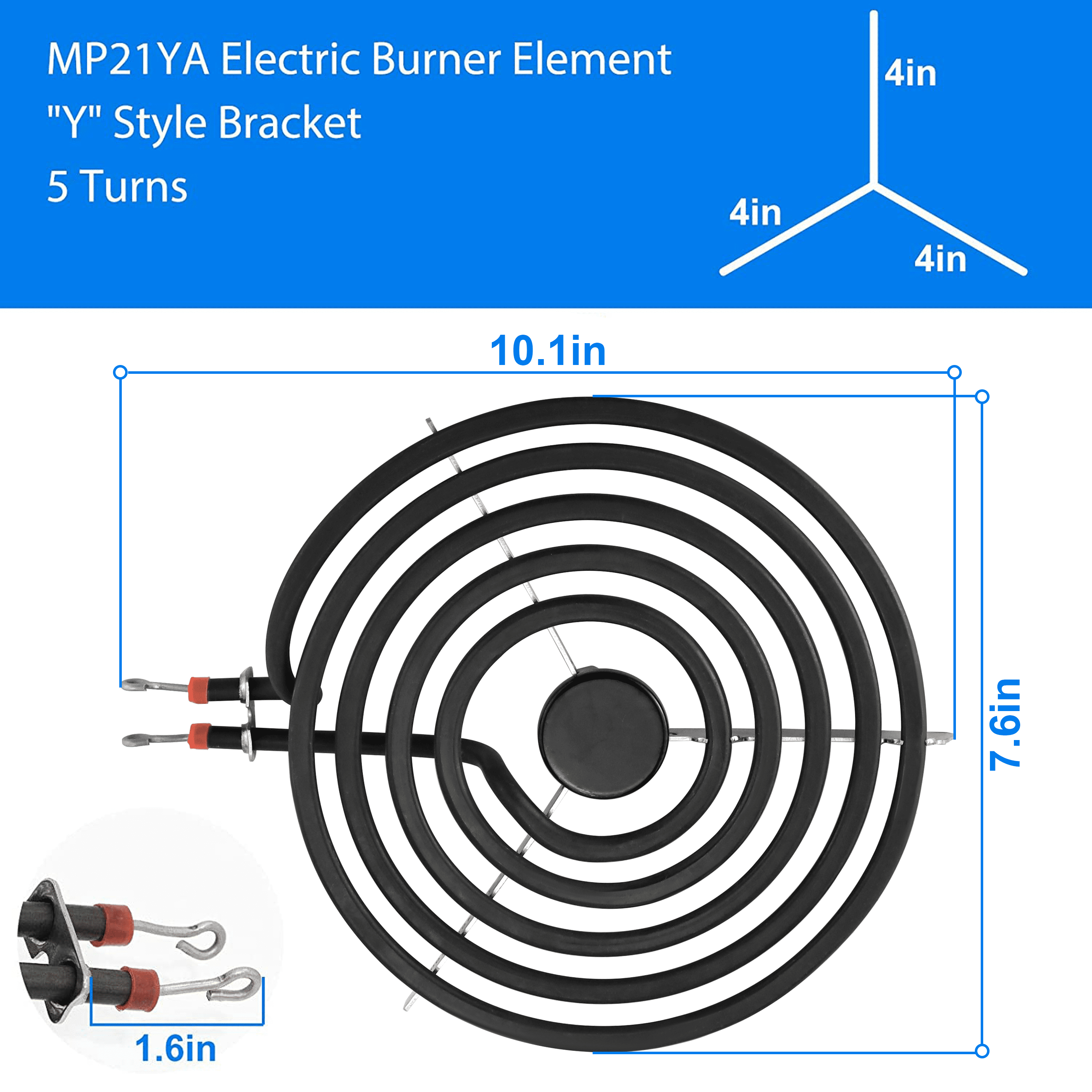 Beaquicy MP22YA Electric Range Burner Element Set(2 pcs MP15YA 6" & 2 pcs MP21YA 8")for Whirlpool Maytag Ranges/Stoves
