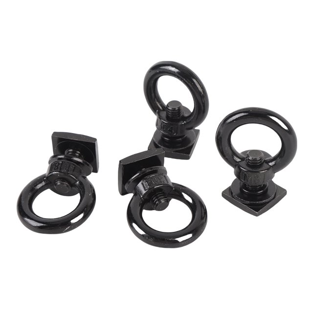 Sturdy Stainless Steel T Track Mount Tie Down Eyelet, Bolt T Slot Rings for Holding Bungee Cord Rope Hooks, Universal Fitment for Roof Luggage Racks