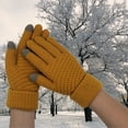 thumbnail image 5 of Winter Touchscreen Gloves Warm Fleece Lined Knit Gloves Elastic Cuff Winter, 5 of 5