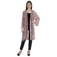 thumbnail image 1 of Moomaya Womens Printed Front Open Shrug Full Sleeve Summer Sheer Cardigan, 1 of 8