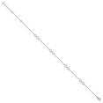 thumbnail image 2 of Diamond2Deal 925 Sterling Silver Rh-plated Infinity 9in Plus 2in ext. Anklet for Women, 2 of 6