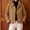 Camel, variant on Womens Cropped Trench Coat Lapel Button Down Lightweight Short Casual Jacket With Plaid Lining, 2XL