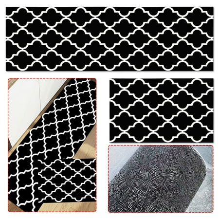 

Up to 60% off！ Bifavgk Kitchen Two-Piece Set Of Absorbent And Oil-Absorbing Floor Mats Long Kitchen Dorm Room Essentials For Girls Black