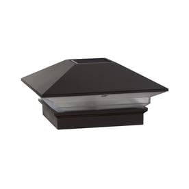 Maine Ornamental Black Plastic Solar Post Cap Light (Common 4-in x 4-in; Actual: 3-5/8-in x 3-5/8-in)