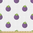 thumbnail image 1 of Green and Purple Fabric by the Yard, Tropical Food Themed Pattern with Exotic Mangosteen Fruits, Upholstery Fabric for Dining Chairs Home Decor Accents, 10 Yards, Violet Lime Green White by Ambesonne, 1 of 4