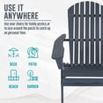 thumbnail image 5 of FDW 2 Pack Folding Adirondack Chair Wood Porch Chair Weather Resistant Lawn Chair Pinewood Patio Chairs with Wood Texture for Patio Garden Lawn Backyard Deck Pool Beach Firepit,Navy Color, 5 of 7