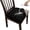 Black, variant on Dining Chair Seat Pad Set with Non- and Tie Design, 36 x 48 cm, Light Beige