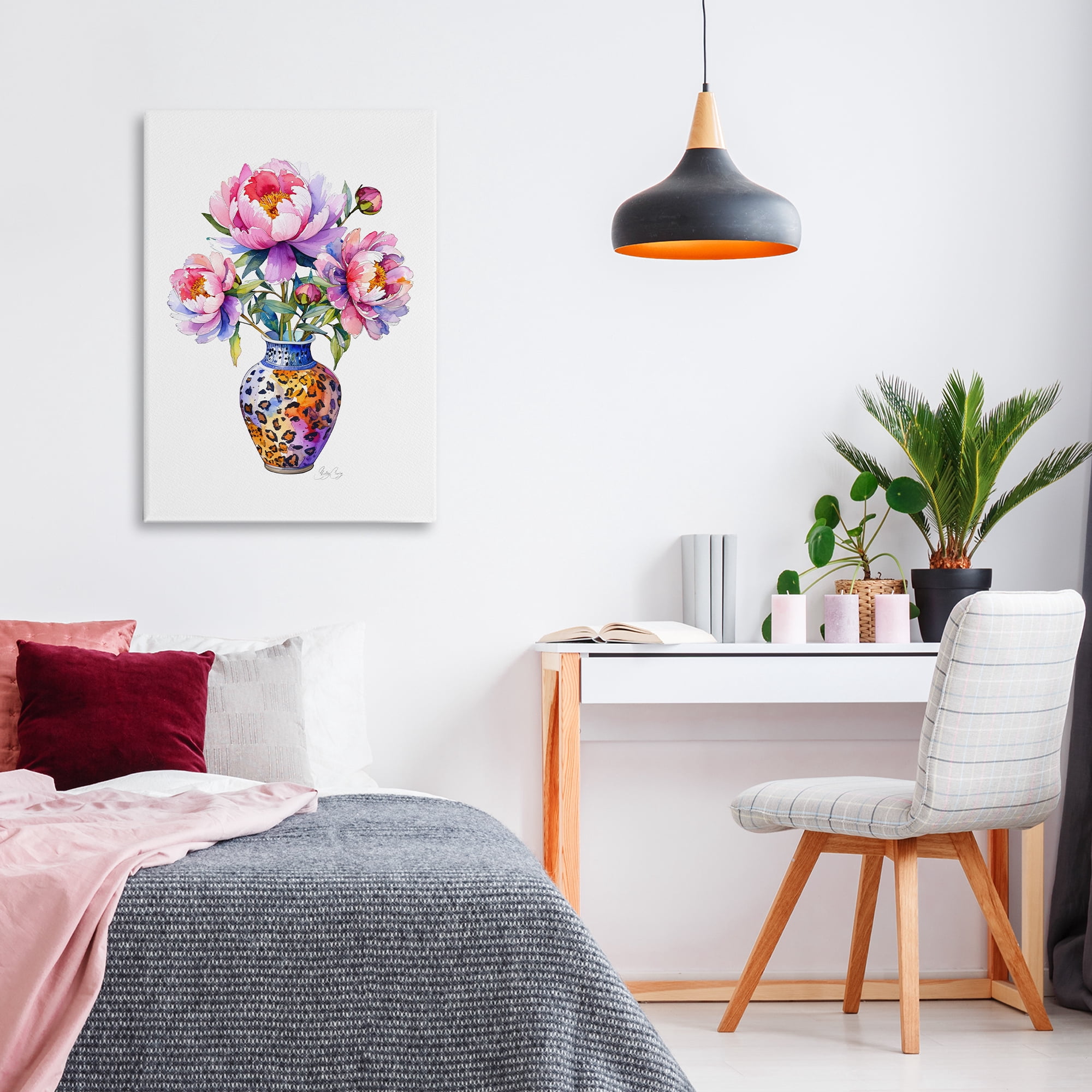 Stupell Industries Fierce Blooms Flower Vase Canvas Wall Art, design by Shelly Craig