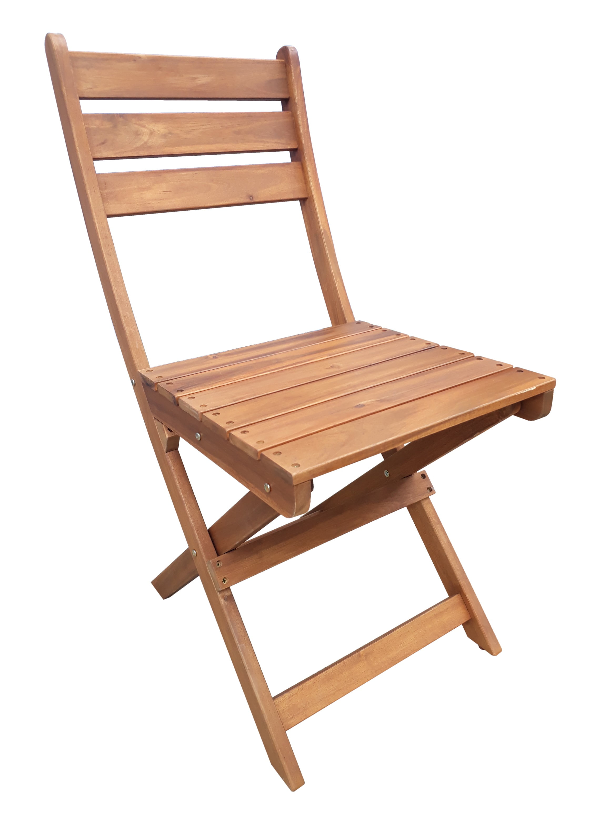 Mainstays Outdoor Patio 3 Piece Wood Bistro Set Natural Color