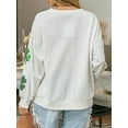 thumbnail image 6 of Women St Patrick's Day T Shirts Sparkly Sequin Green Irish Clover Long Sleeve Crewneck Sweatshirt Funny Pullover Tops, 6 of 7