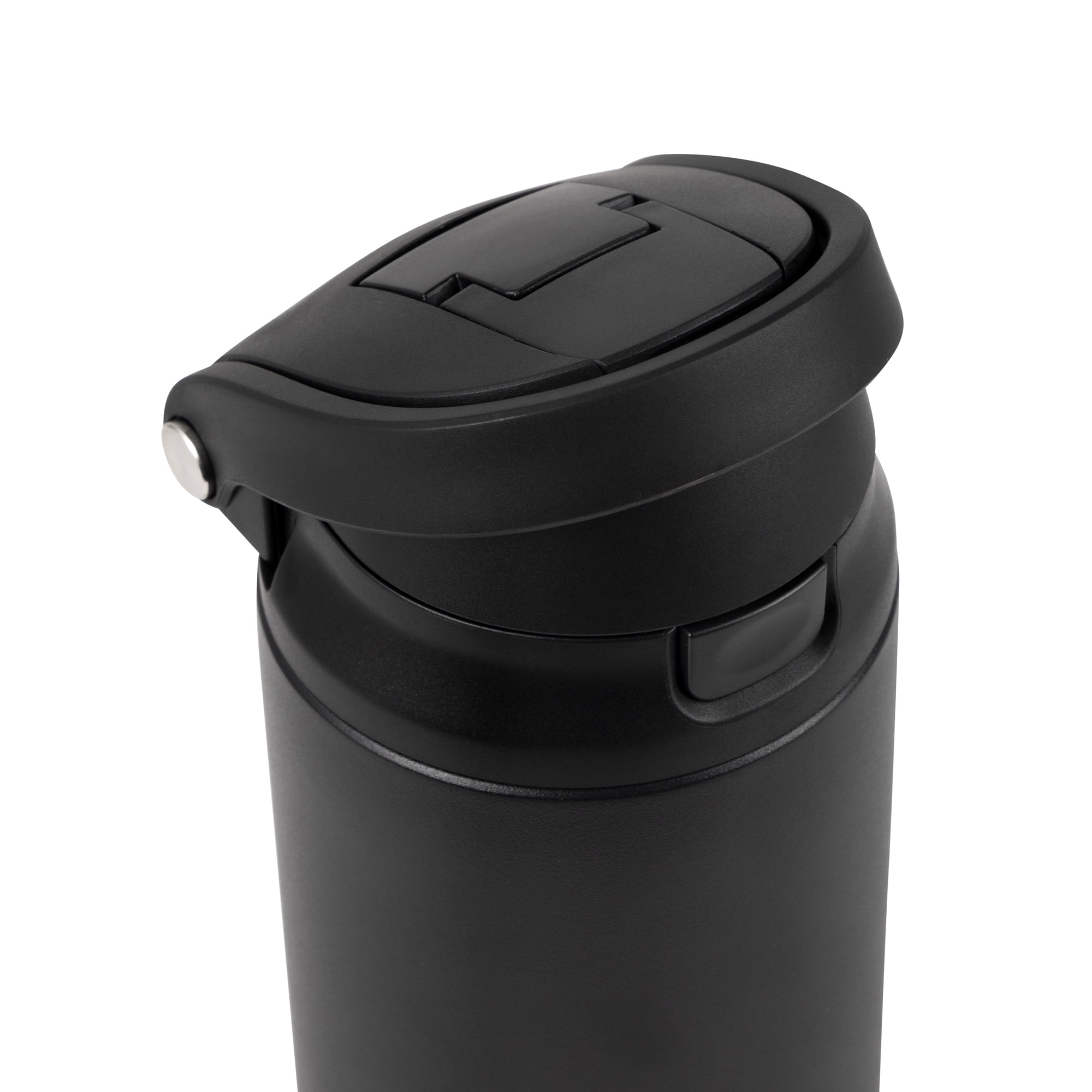 TAL Stainless Steel 2-in-1 Straw and Chug Water Bottle with Push Lid 24 fl oz, Black