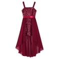 thumbnail image 4 of YONGHS Kids Girls Glitter Dress Evening Ball Party Gown 6-16 Burgundy 6, 4 of 5