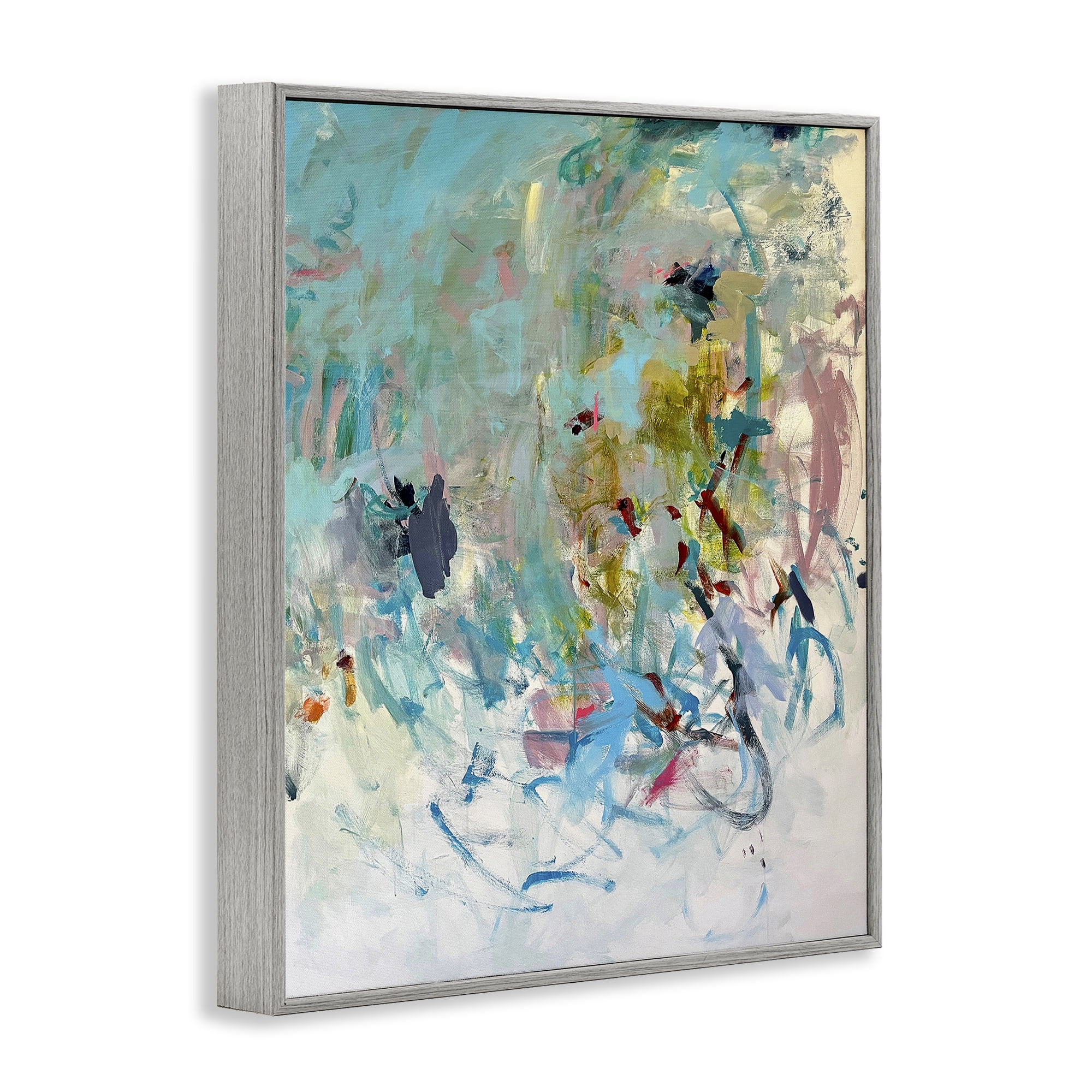 Stupell Industries Chaotic Ombre Scribble Abstract Painting Gray Framed Art Print Wall Art, 16 x 20